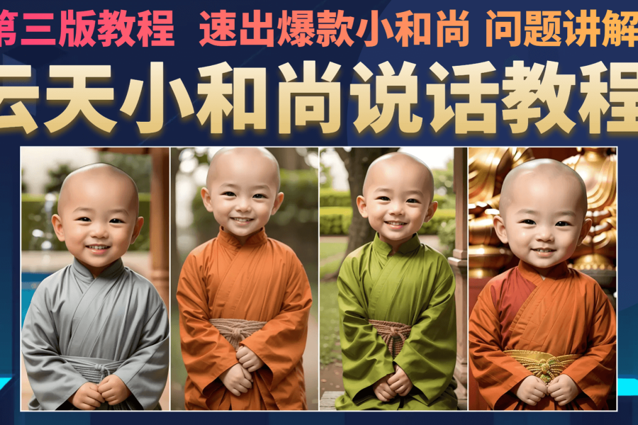 （6977期）云天小和尚会说话，7天万粉（第3版教程）