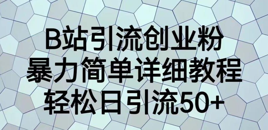 B站引流创业粉，暴力简单详细教程，轻松日引流50+【揭秘】