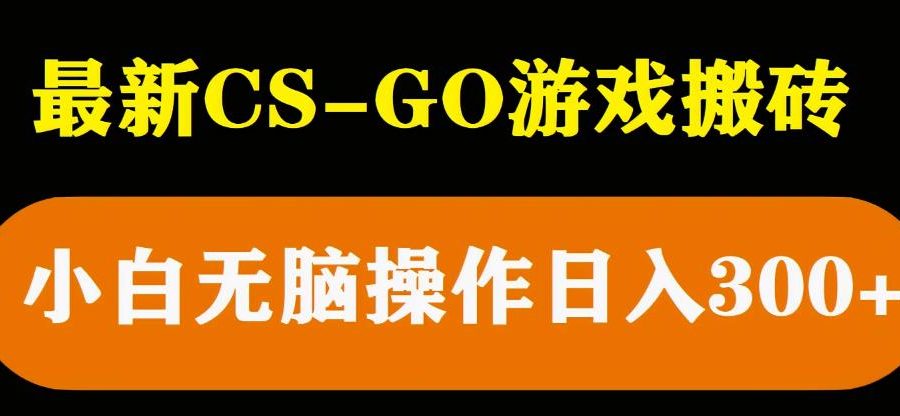 最新csgo游戏搬砖游戏，无需挂机小白无脑也能日入300+