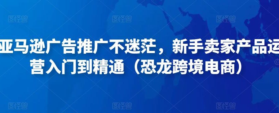 亚马逊广告推广不迷茫，新手卖家产品运营入门到精通（恐龙跨境电商）