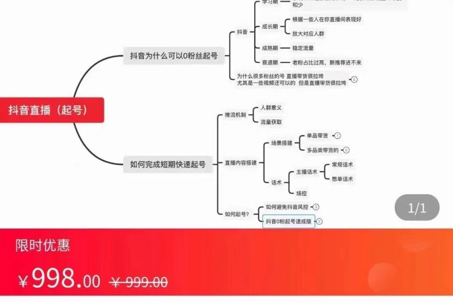 抖音直播0粉起号思路解析0粉快速起号逻辑（价值998元）