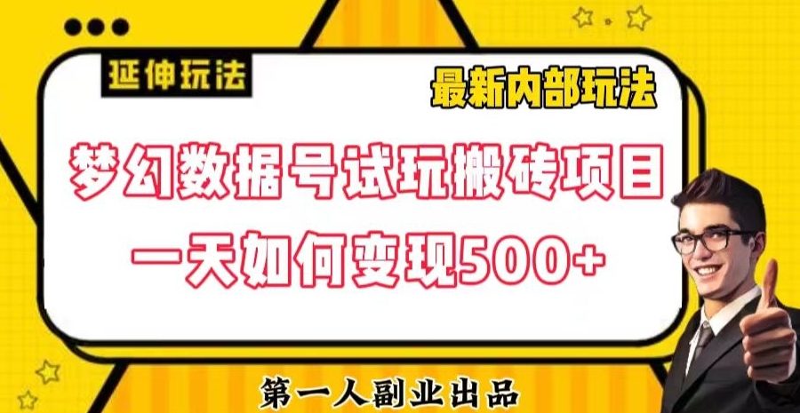 数据号回归玩法游戏试玩搬砖项目再创日入500+【揭秘】