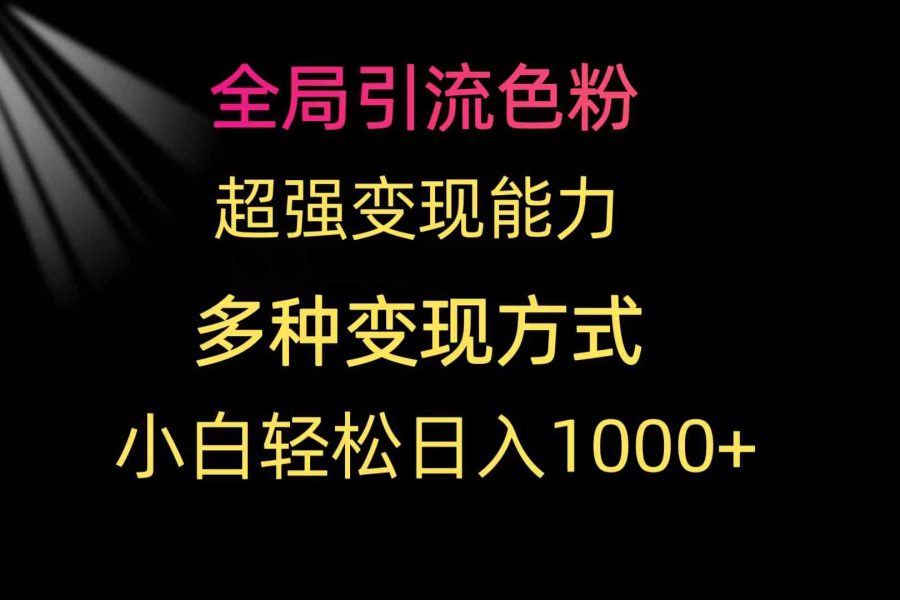 （9680期）全局引流色粉 超强变现能力 多种变现方式 小白轻松日入1000+
