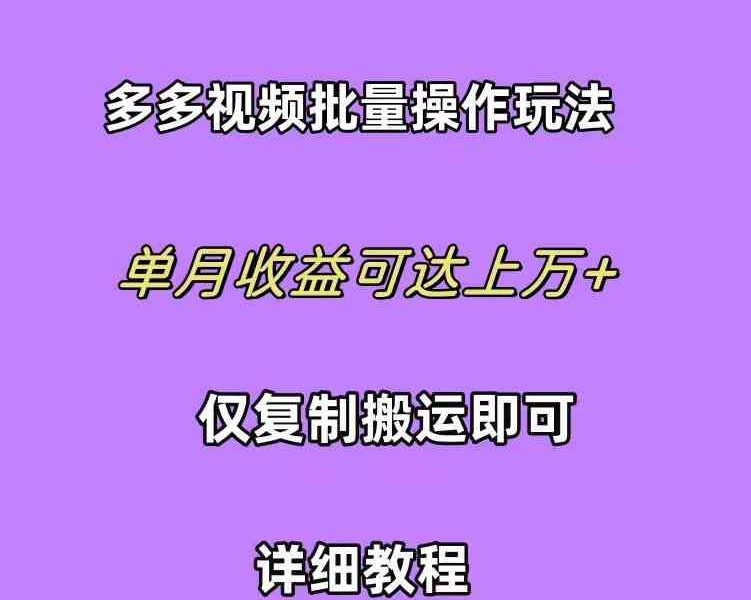 （10029期）拼多多视频带货快速过爆款选品教程 每天轻轻松松赚取三位数佣金 小白必…