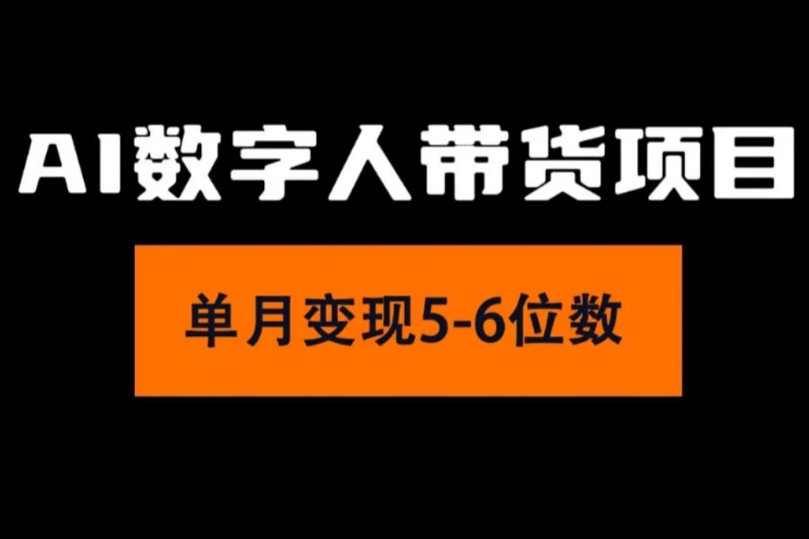 （11751期）2024年Ai数字人带货，小白就可以轻松上手，真正实现月入过万的项目