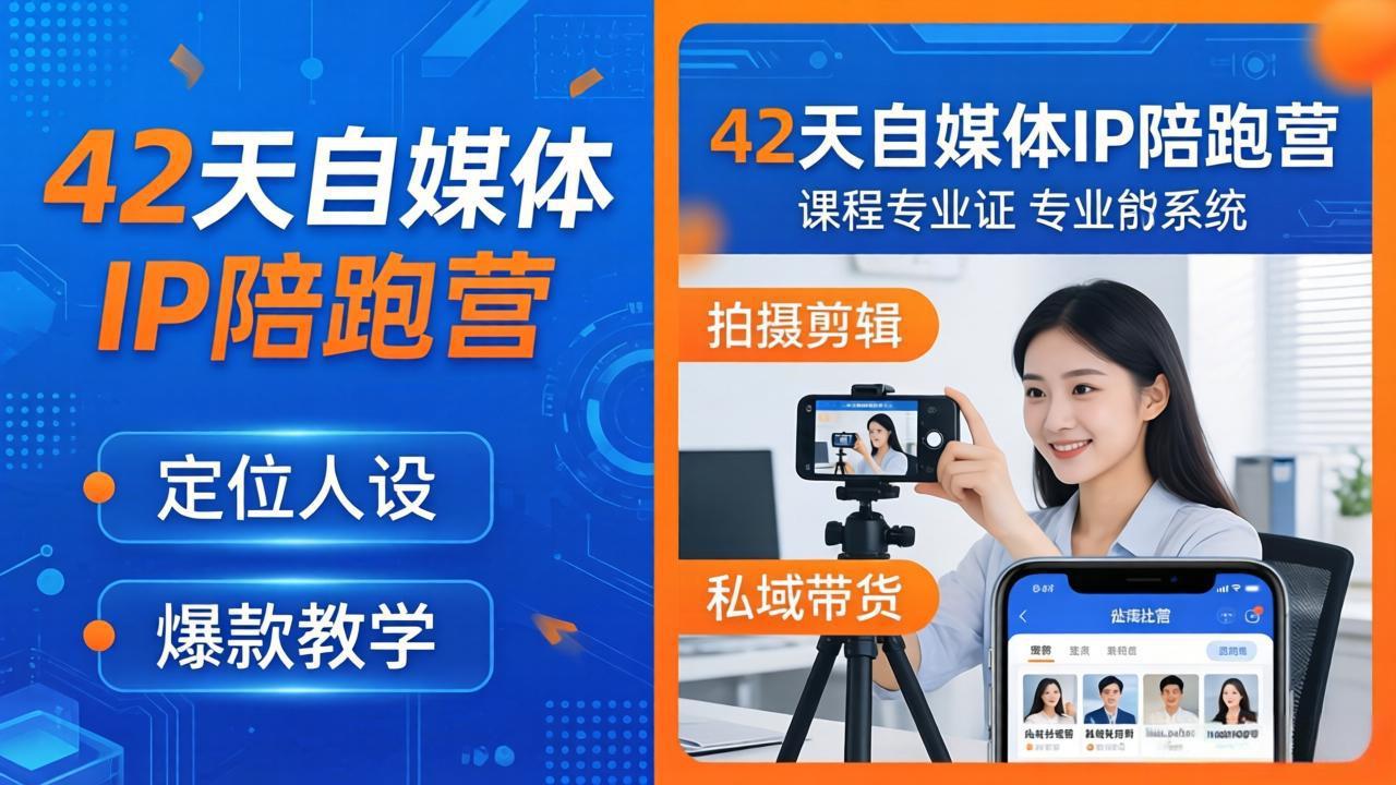 42天自媒体IP陪跑营-26年4月19更新：定位人设爆款全教学，拍摄剪辑私域带货一站式落地