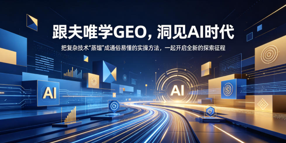 跟夫唯学GEO，洞见AI时代，把复杂技术“蒸馏”成通俗易懂的实操方法，一起开启全新的探索征程-798资源站