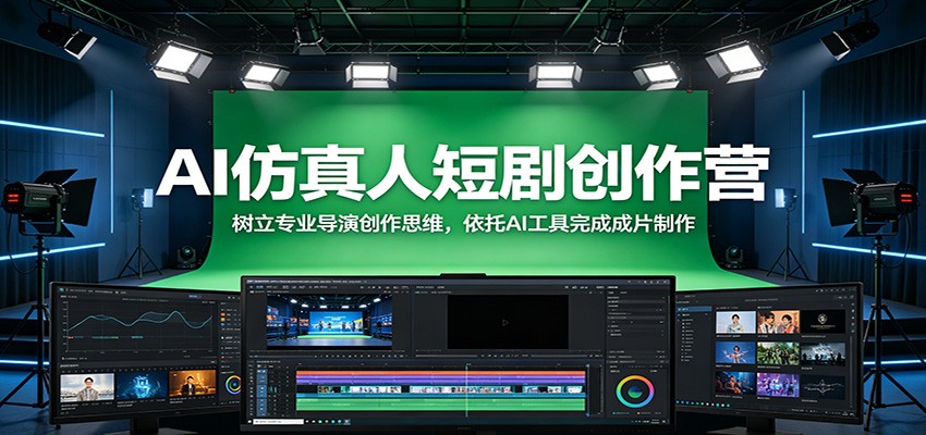 AI仿真人短剧创作营：树立专业导演创作思维，依托AI工具完成成片制作-798资源站