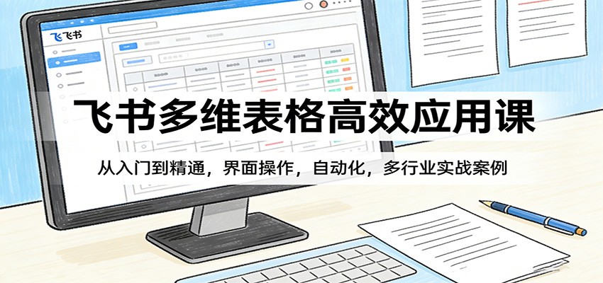 飞书多维表格高效应用课：从入门到精通，界面操作，自动化，多行业实战案例-创富之家