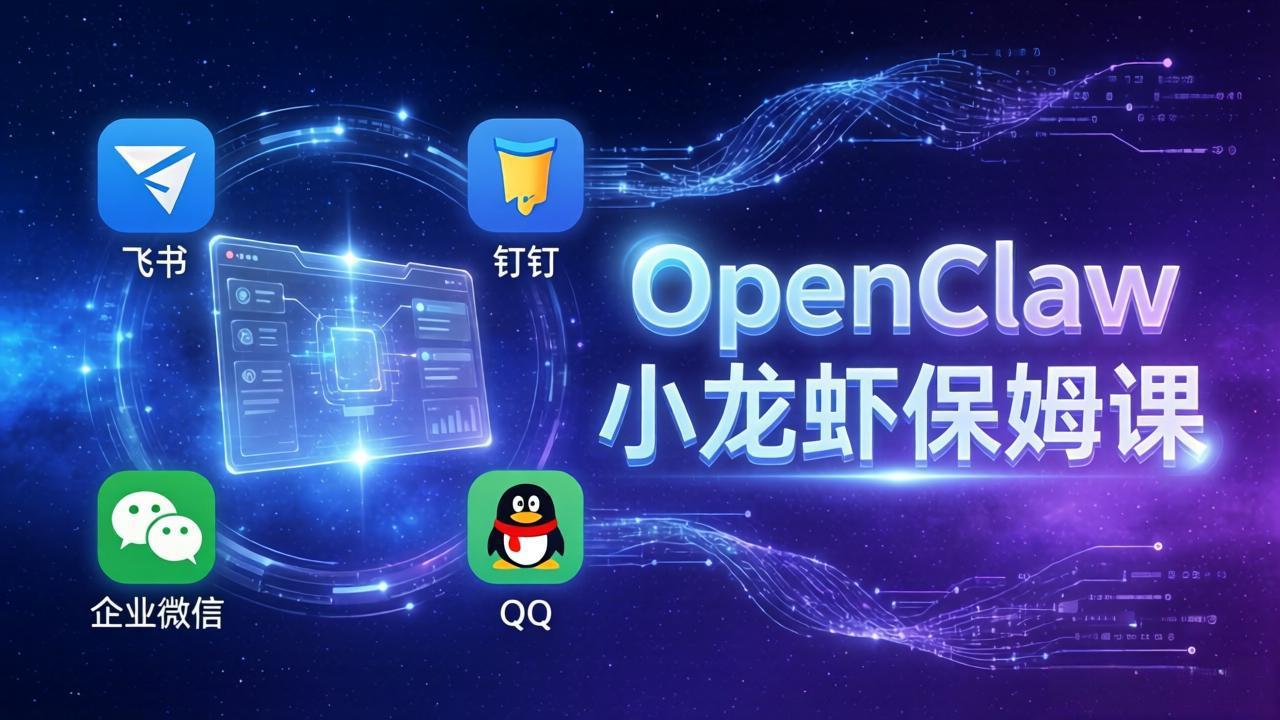 OpenClaw小龙虾保姆课： Windows/macOS/Linux/Docker全系统安装，飞书+钉钉+企业微信+QQ 全接入福瑞网创-中创网-福缘网-冒泡网-资源之家-魔方项目库福瑞网创联盟