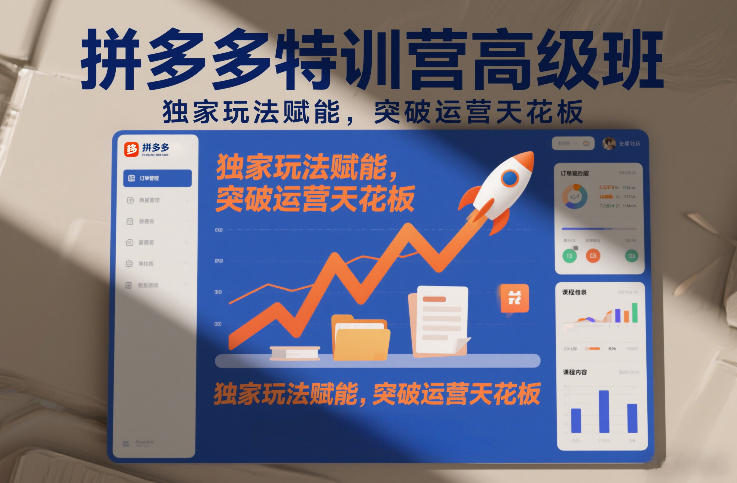 拼多多特训营高阶班，独家玩法赋能，突破运营天花板(更新26年4月24日)-创富之家