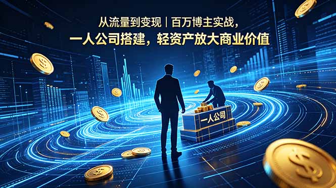 从流量到变现｜百万博主实战，一人公司搭建，轻资产放大商业价值-798资源站