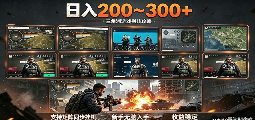 日入200~300+ 三角洲全自动搬砖项目，新手零门槛即可无脑入手-798资源站