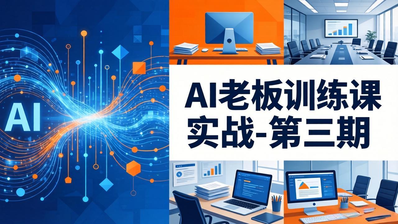 AI老板训练课实战-第三期:AI+内容应用落地教学,从0到1打通AI变现完整路径