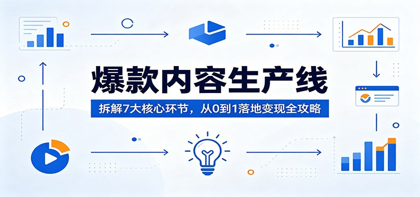 爆款内容生产线：拆解7大核心环节，从0到1落地变现全攻略-798资源站
