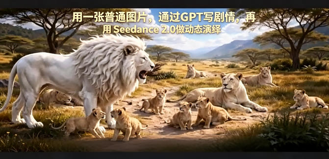 用一张普通图片，通过GPT写剧情，再用Seedance 2.0做动态演绎，居然能生成迪士尼风格搞笑动画来宝云总站-闲云创业网-老谢轻创网-中创网-福缘网-冒泡网-资源之家-魔方项目库来宝云总站
