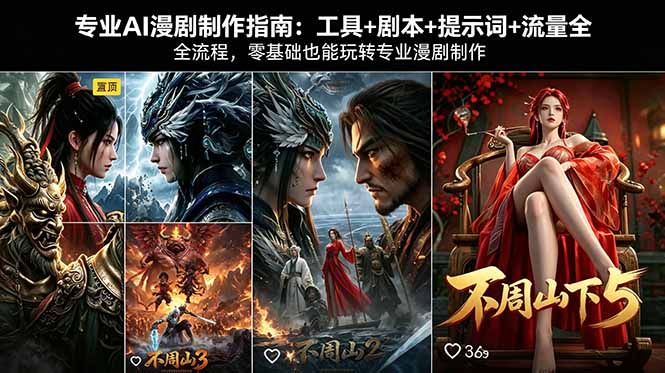 专业AI漫剧制作指南：工具+剧本+提示词+流量全流程，零基础也能玩转专业漫剧制作-创富之家