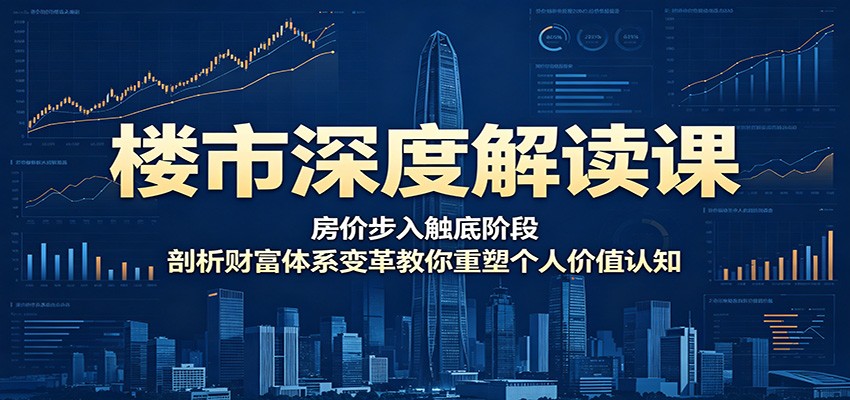 楼市深度解读课：房价步入触底阶段，剖析财富体系变革教你重塑个人价值认知-798资源站
