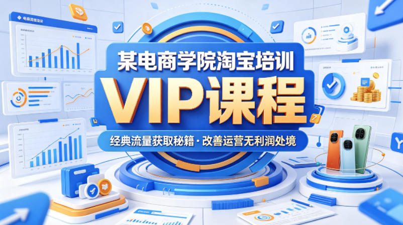 某电商学院淘宝培训VIP课程，各种经典有用的流量获取秘籍，改善运营产品没利润的处境(2026年5月)-798资源站