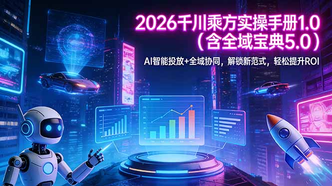 2026 千川乘方实操手册 1.0(含全域宝典 5.0福瑞网创-中创网-福缘网-冒泡网-资源之家-魔方项目库福瑞网创联盟