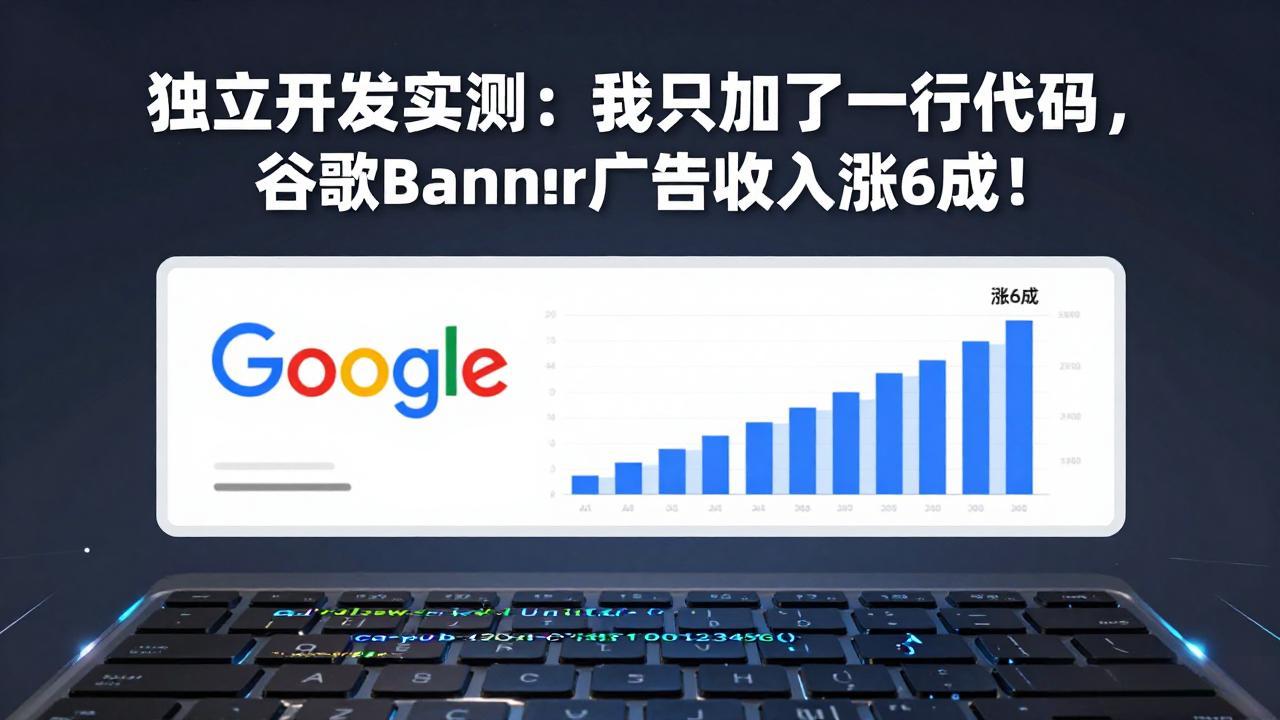 付费文章:独立开发实测:我只加了一行代码,谷歌Banner广告收入涨6成!福瑞网创-中创网-福缘网-冒泡网-资源之家-魔方项目库福瑞网创联盟