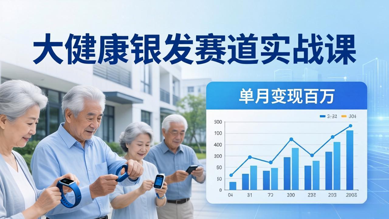 大健康银发赛道实战课:拆解视频号线索型 IP 单月变现百万逻辑,教你精准获客高效变现