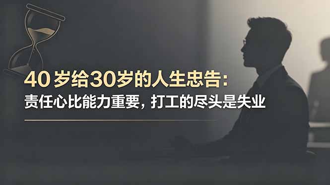 付费文章:40岁给30岁的人生忠告:责任心比能力重要,打工的尽头是失业-798资源站
