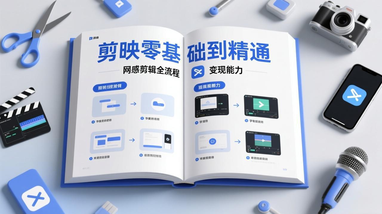 剪映零基础也能快速上手，从入门到精通掌握网感剪辑全流程，掌握能直接变现的剪辑能力福瑞网创-中创网-福缘网-冒泡网-资源之家-魔方项目库福瑞网创联盟