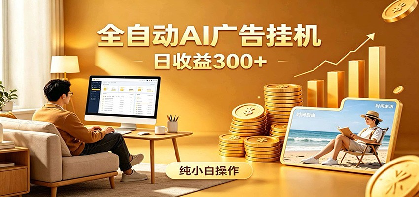 AI风口项目，全程解放双手，后台自动运行赚取收益，每天稳定收益300+-798资源站