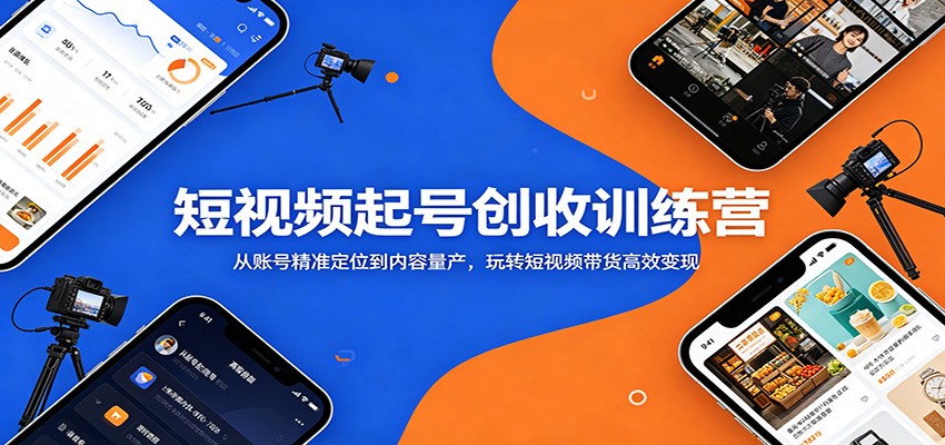 短视频起号创收训练营：从账号精准定位到内容量产，玩转短视频带货高效变现-798资源站