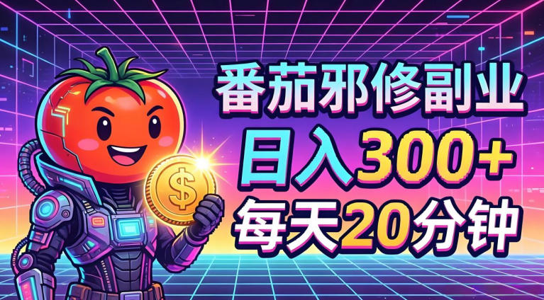 番茄小说撸金，日入300+，每天20分钟！五一必看，独家项目，副业小白友好，超级简单【揭秘】-798资源站