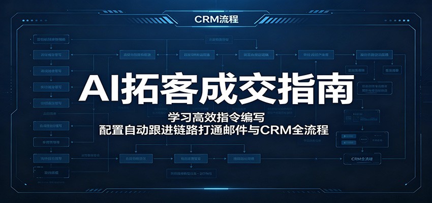 AI拓客成交指南：学习高效指令编写，配置自动跟进链路打通邮件与CRM全流程-798资源站