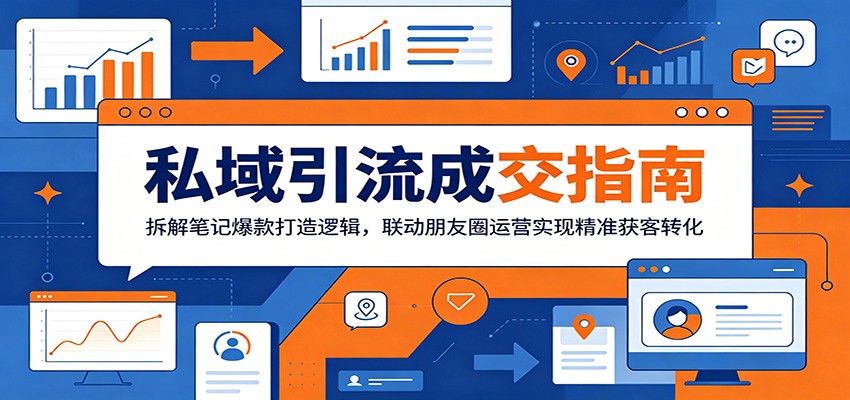 私域引流成交指南：拆解笔记爆款打造逻辑，联动朋友圈运营实现精准获客转化-798资源站