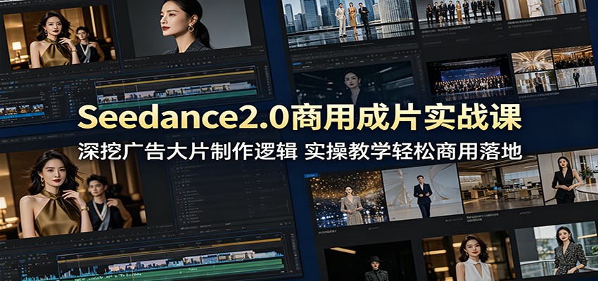 Seedance2.0商用成片实战课：深挖广告大片制作逻辑，实操教学轻松商用落地-798资源站