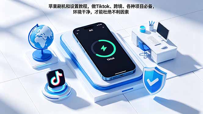 苹果刷机和设置教程，做Tiktok、跨境、各种项目必备，环境干净，才能杜绝不利因素优优云-闲云创业网-轻创网-中创网-福缘网-冒泡网-资源之家-魔方项目库优优云