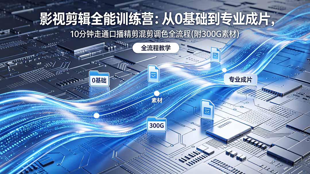 2026影视剪辑全能实战课｜0基础到专业成片，全流程教学，高清带300G素材-798资源站