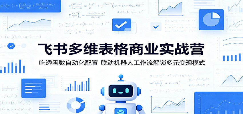 飞书多维表格商业实战营：吃透函数自动化配置，联动机器人工作流解锁多元变现模式-798资源站
