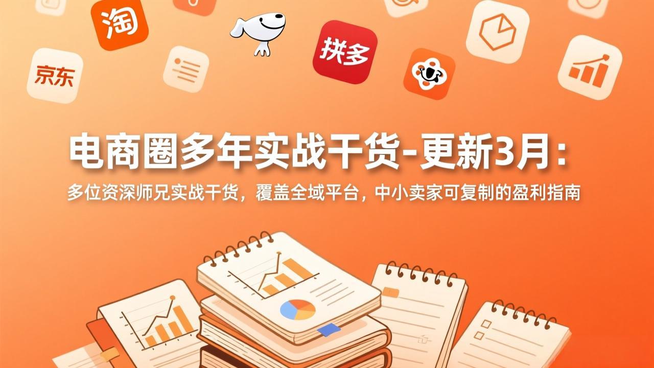 电商圈多年实战干货-更新3月:多位资深师兄实战干货,覆盖全域平台,中小卖家可复制的盈利指南福瑞网创-中创网-福缘网-冒泡网-资源之家-魔方项目库福瑞网创联盟
