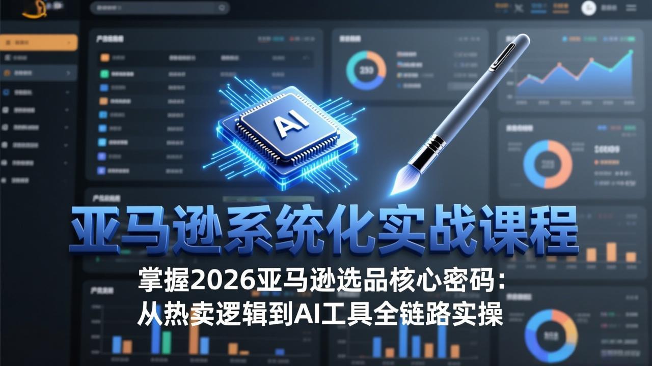 亚马逊系统化实战课-更新3月：2026最新选品方法论，从热卖原因分析到AI作图，提升选品成功率福瑞网创-中创网-福缘网-冒泡网-资源之家-魔方项目库福瑞网创联盟