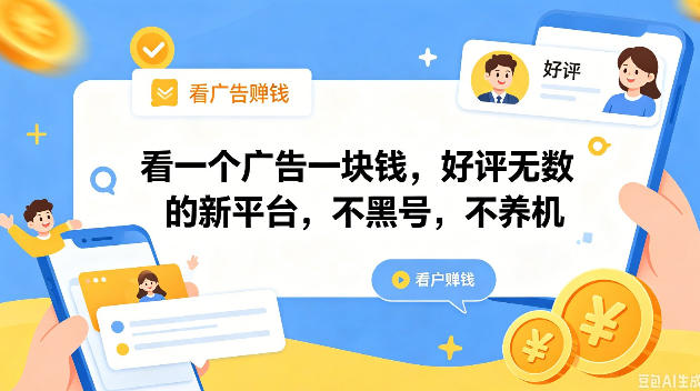 看一个广告一块钱，好评无数的新平台，不黑号，不养机，一撸几十块钱还是不错的【揭秘】优优云-闲云创业网-老谢轻创网-中创网-福缘网-冒泡网-资源之家-魔方项目库优优云