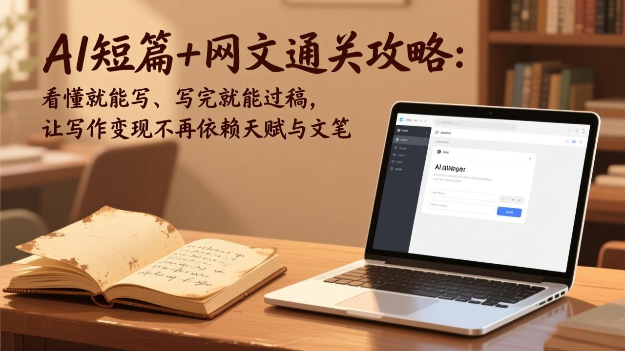AI短篇+网文通关攻略-更新4月：看懂就能写、写完就能过稿，让写作变现不再依赖天赋与文笔