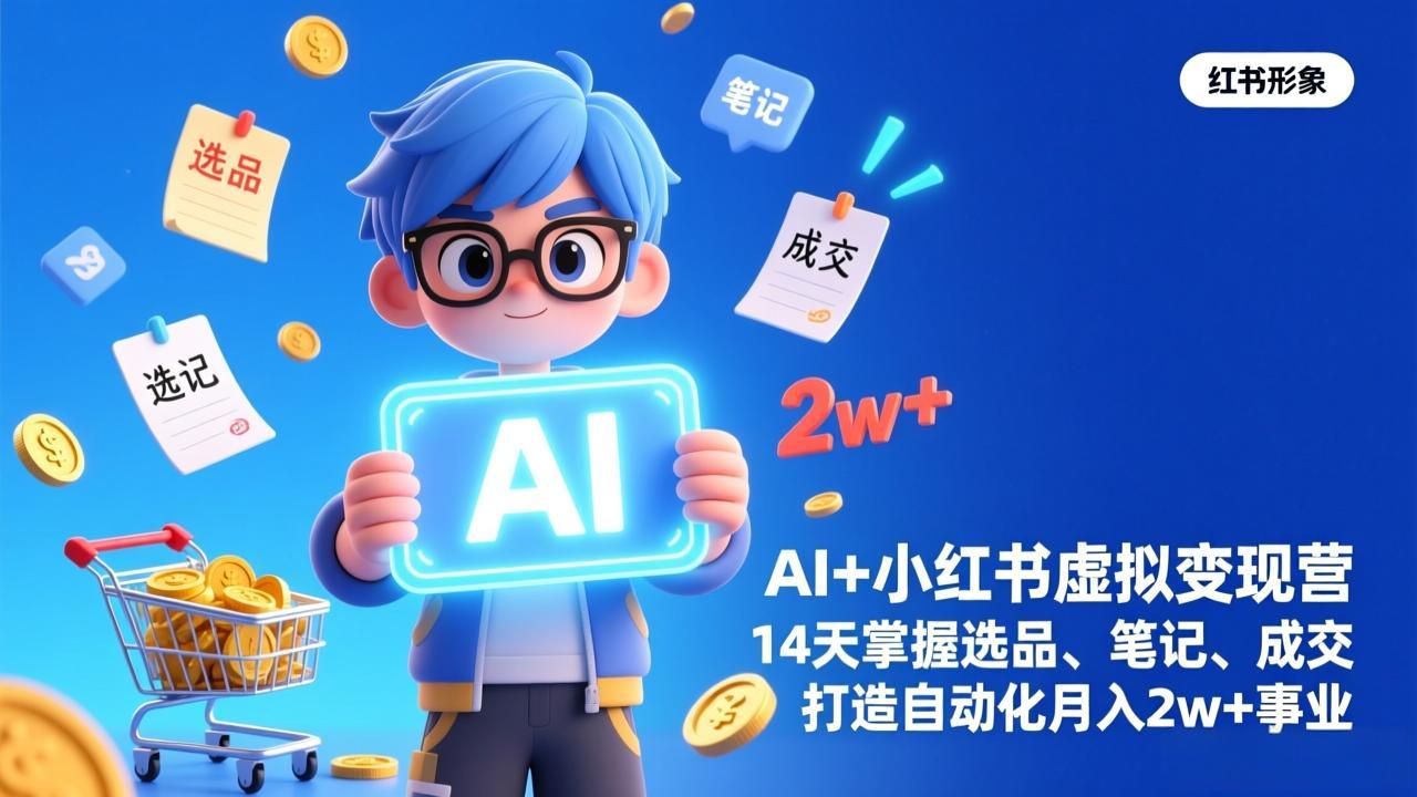 AI+小红书虚拟变现营(完结