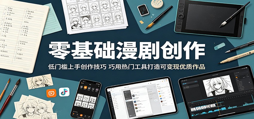 零基础漫剧创作：低门槛上手创作技巧，巧用热门工具打造可变现优质作品-798资源站