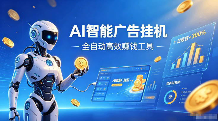 AI智能广告挂G，在家自动賺收益，全程无需人工操作、不用直播、不用拉人【揭秘】来宝云总站-闲云创业网-老谢轻创网-中创网-福缘网-冒泡网-资源之家-魔方项目库来宝云总站