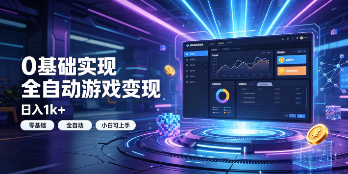 0基础实现全自动游戏变现，日入1k+，小白直接上手搞钱！【揭秘】来宝云总站-闲云创业网-老谢轻创网-中创网-福缘网-冒泡网-资源之家-魔方项目库来宝云总站