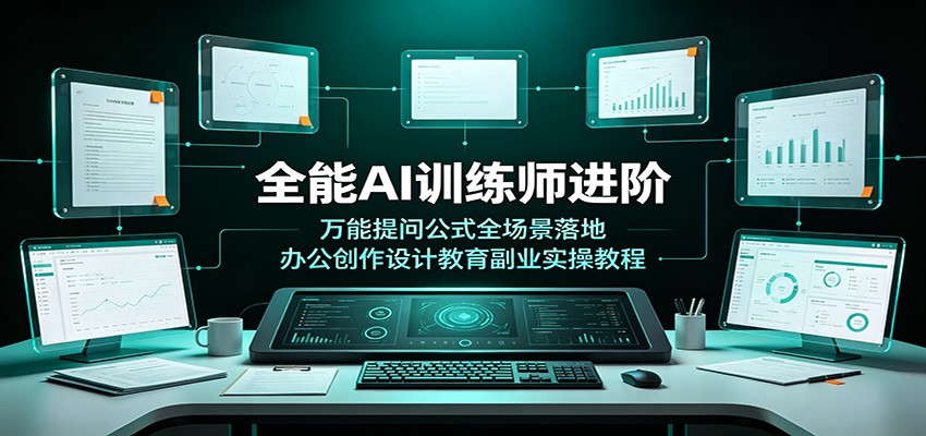 全能AI训练师进阶：万能提问公式全场景落地，办公创作设计教育副业实操教程-798资源站