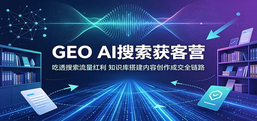 GEO AI搜索获客营:吃透搜索流量红利,知识库搭建内容创作成交全链路-798资源站