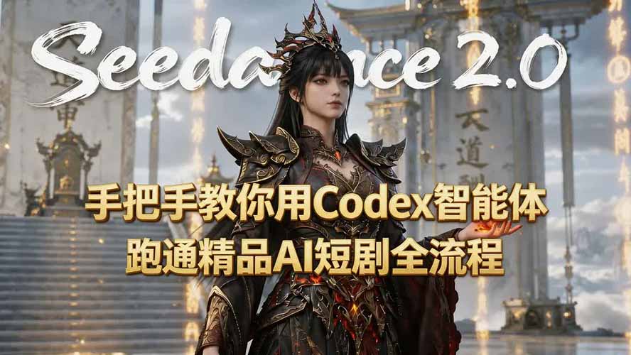 手把手教你用Seedance2.0+Codex智能体跑通精品AI短剧全流程(附3种skill技能来宝云总站-闲云创业网-老谢轻创网-中创网-福缘网-冒泡网-资源之家-魔方项目库来宝云总站
