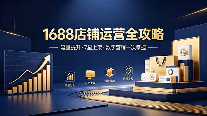 1688店铺没流量？产品上架不到7星？数字营销不会投？全套运营技能一次学(更新6月-创富之家