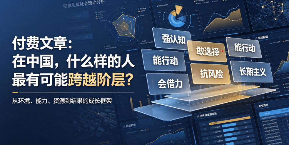 付费文章：在中国，什么样的人最有可能跨越阶层？-798资源站